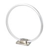 Lámpara LED decorativa de sobremesa en forma de anillo, Ø 28cm, 15W 3000K 430lm 300°, aluminio, plata