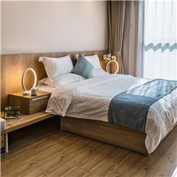 Lámpara LED decorativa de sobremesa en forma de anillo, Ø 28cm, 15W 3000K 430lm 300°, aluminio, plata