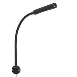 Aplique LED 3W con cuello de cisne de 40 cm - Regulable - Negro