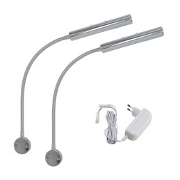 Set of 2 VBLED LED wall light two flames- 2X6W - 40cm gooseneck - DIMMABLE