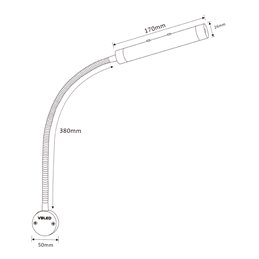 VBLED - LED-Lampe, LED-Treiber, Dimmer online beim Hersteller kaufen|2er-Set VBLED LED Wandleuchte zwei flammig- 2X6W - 40cm Schwanenhals - DIMMBAR