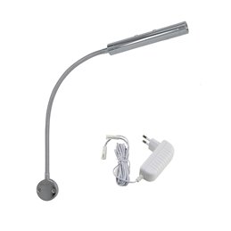 Premium LED wall, bed and reading lamp with gooseneck and USB connection