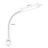 Lote de 1 aplique LED - dos llamas 6W - cuello de cisne 40cm - DIMMABLE
