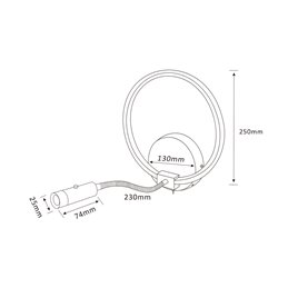 Premium LED Cama Iluminación Lectura Lámpara Pared 2 Flamas