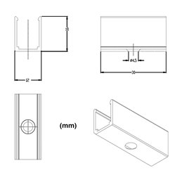 6 clips de montaje de 3 cm para tira LED de neón