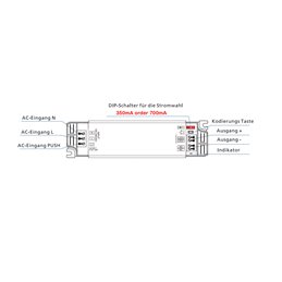 VBLED - LED-Lampe, LED-Treiber, Dimmer online beim Hersteller kaufen|"Inatus" RF LED Trafo Konstantstrom inkl. RF Fernbedienung 2.4G