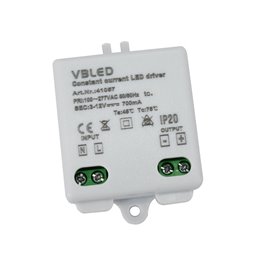 LED transformer constant current, 10W, 6-15VDC 700mA dimmable