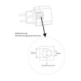 Outdoor plug-in power supply 24V AC 12W IP44