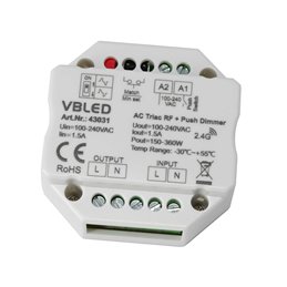 VBLED - LED-Lampe, LED-Treiber, Dimmer online beim Hersteller kaufen|"iNatus" Universal-Dimmschalter 230V ESL LED bis 345W