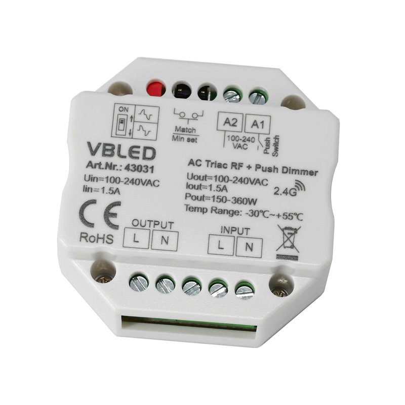 "iNatus" Interruptor dimmer universal 230V ESL LED hasta 345W "iNatus" Interruptor dimmer universal 230V ESL LED hasta 345W