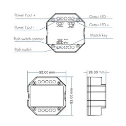 VBLED LED "INATUS" Dimmer - 12-48V DC - 2.4G