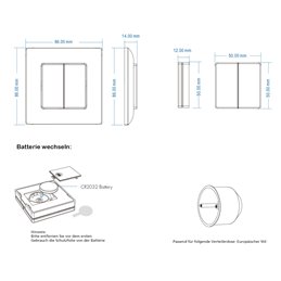 VBLED - LED-Lampe, LED-Treiber, Dimmer online beim Hersteller kaufen|"Inatus" Wireless Dimming Schalter, komfortabel dimmen ohne Installation