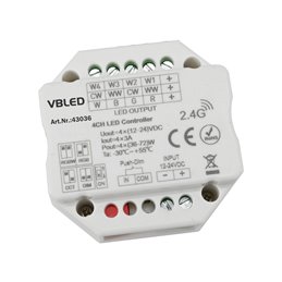 VBLED - LED-Lampe, LED-Treiber, Dimmer online beim Hersteller kaufen|6er Set RGBW LED Einbauleuchten mit Controller und Fernbedienung 12VDC