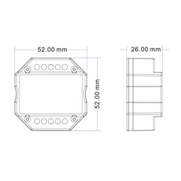 iNatus RF LED controller voor single colour, dual colour, RGB, of RGB+W LED strips