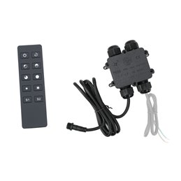 LED dimmer with 1-channel radio remote control 12-24V DC IP68 for garden lighting