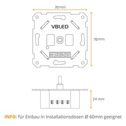 Variateur rotatif universel à LED Variateur standard à LED 230V