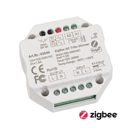 Radiocontrollore ZigBee 230V interruttore dimmerabile da incasso con telecomando 2.4G