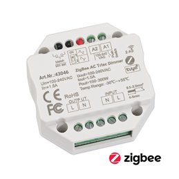 ZigBee controller 230V flush-mounted dimming actuator dimming switch max. 200W LED 400W halogen