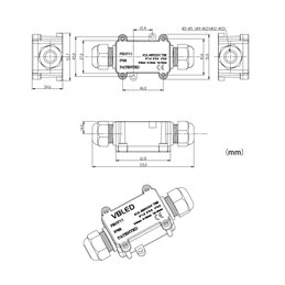 2-fold cable junction box incl. quick connector IP66