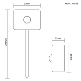 Gartus PIR Bewegingssensor voor 12V tuinverlichting