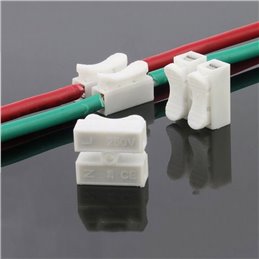 Kabel Klemme für elektro Kabel Spring Draht Stecker Terminal Block, weiß,  CH-2