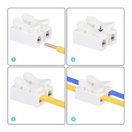 VBLED - LED-Lampe, LED-Treiber, Dimmer online beim Hersteller kaufen|Kabel Klemme für elektro Kabel Spring Draht Stecker Terminal Block, weiß, CH-2