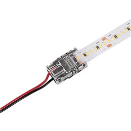 Professional Single Colour LED Strip Connectors - Cable Connectors 10mm 2 PIN without Soldering