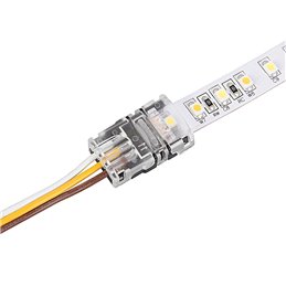 Connecteurs professionnels pour bandes LED blanches accordables - Connecteurs de câbles 10mm 3 PIN sans soudure