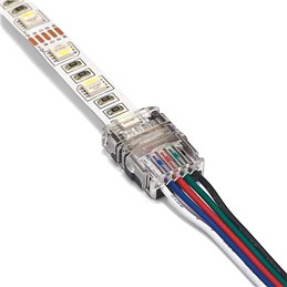 Professional RGBW LED Strip Connectors - Cable Connectors 12mm 5 PIN without soldering