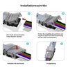 Conectores profesionales para tiras LED RGBW - Conectores de cable 12mm 5 PIN sin soldadura