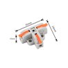 T-vormige crimp-kabelconnector met bevestigingsschroeven
