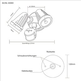 VBLED - LED-Lampe, LED-Treiber, Dimmer online beim Hersteller kaufen|2x13W LED Doppelkopfleuchte IP54