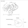 2x13W LED double head luminaire IP54
