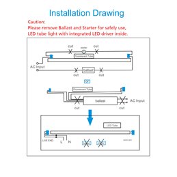 VBLED - LED-Lampe, LED-Treiber, Dimmer online beim Hersteller kaufen|LED T8 Röhre 120 cm 18W 230V 1600-1900 Lumen 4000K