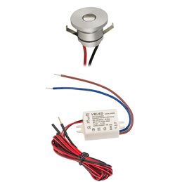 Set di 13 mini faretti da incasso in alluminio a LED da 3W "Luxonix" bianco caldo con alimentatore dimmerabile