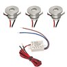 LED Aluminium Mini Spot encastré Plafonnier 1W Spot Lot de 3