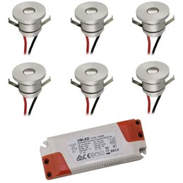 VBLED - LED-Lampe, LED-Treiber, Dimmer online beim Hersteller kaufen|3er KIT"VISUM" 1W Mini-Einbauspot Mini Spot IP65 Warmweiss Inkl. IP67 LED Trafo