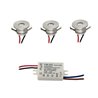 Set van 3 LED aluminium mini spot inbouwspots / IP44 / 1W / 350mA 4000K