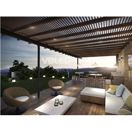 Set de 2 mini spots encastrés LED en aluminium 1W blanc chaud avec transformateur IP65