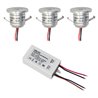 VBLED - LED-Lampe, LED-Treiber, Dimmer online beim Hersteller kaufen|3er-Set LED Aluminium Mini Einbaustrahler 1W warmweiß mit Trafo