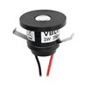 Set of 4 1W LED aluminium mini recessed spotlights black warm white with RF power supply and remote control