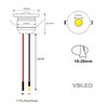 Juego de 6 mini focos empotrables de aluminio LED de 1 W, blanco cálido negro, con fuente de alimentación por radiofrecuencia y 