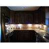 LED cabinet kitchen under-cabinet light, brushed stainless steel, 12V, 3.5W, warm white