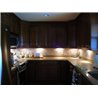 Sleek LED Under-Cabinet Kitchen Light, Brushed Stainless Steel, 12V, 3.5W, Warm White