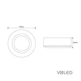 LED cabinet kitchen under-cabinet light, brushed stainless steel, 12V, 3.5W, warm white