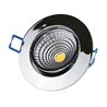 VBLED - LED-Lampe, LED-Treiber, Dimmer online beim Hersteller kaufen|7W LED COB Einbaustrahler 3000K dimmbar - rund- chrom - glänzend