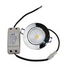 faretto da incasso 7W LED COB 3000K dimmerabile - rotondo - cromo - lucido