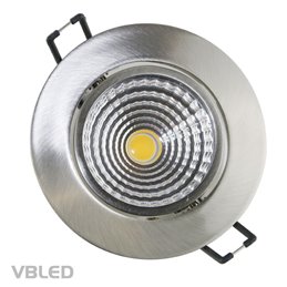VBLED - LED-Lampe, LED-Treiber, Dimmer online beim Hersteller kaufen|VBLED LED COB Einbaustrahler - rund - Druckguss - gebürstet - 7W