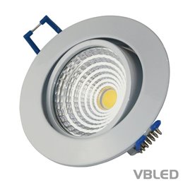 VBLED LED COB inbouwspot - rond - gegoten - geborsteld - 7W