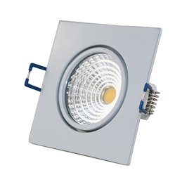 LED COB Einbaustrahler - eckig - weiß - glänzend - 7W